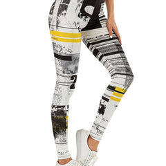 High Waist Sexy Printing Slim Leggings for Women