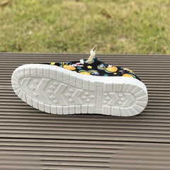 Easter Rabbit Print Boat Shoes Lightweight Flats Slip On Walking Shoes