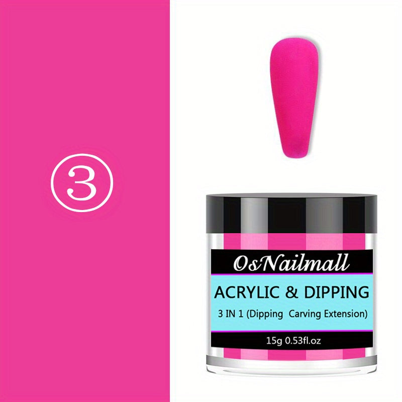 Clear Pink Acrylic Powder French Nail Art Tip Extension Pattern DIY