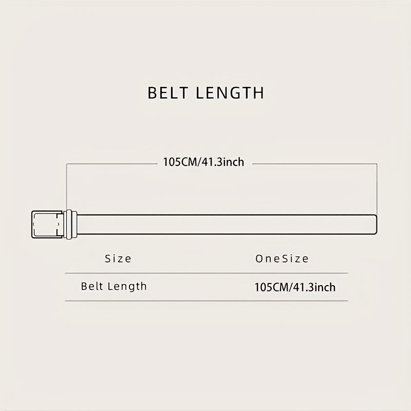 Square Buckle Casual Cloth Belt Solid Sports Belt Unisex