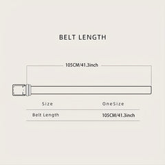 Square Buckle Casual Cloth Belt Solid Sports Belt Unisex