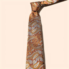 Men's Embroidery Cashew Flower Ethnic Style Tie