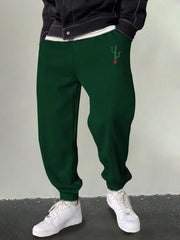 Men's Cactus Print Joggers Stretch Sweatpants
