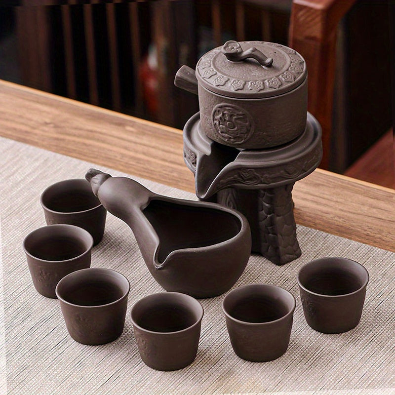 Ceramic Kung Fu Tea Set Home Automatic Tea Service Gift