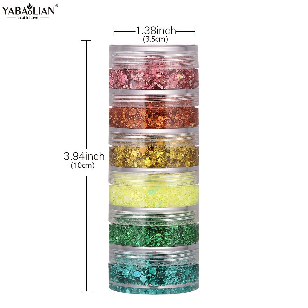 6 Layer Glitter Gel Kit for Halloween Makeup
