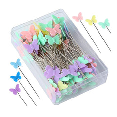 100Pcs Button Head Sewing Pins Multicolor for Quilting DIY Craft