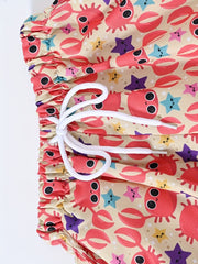 Toddler Boys Crab Graphic Thin Waist Shorts Swim Trunks