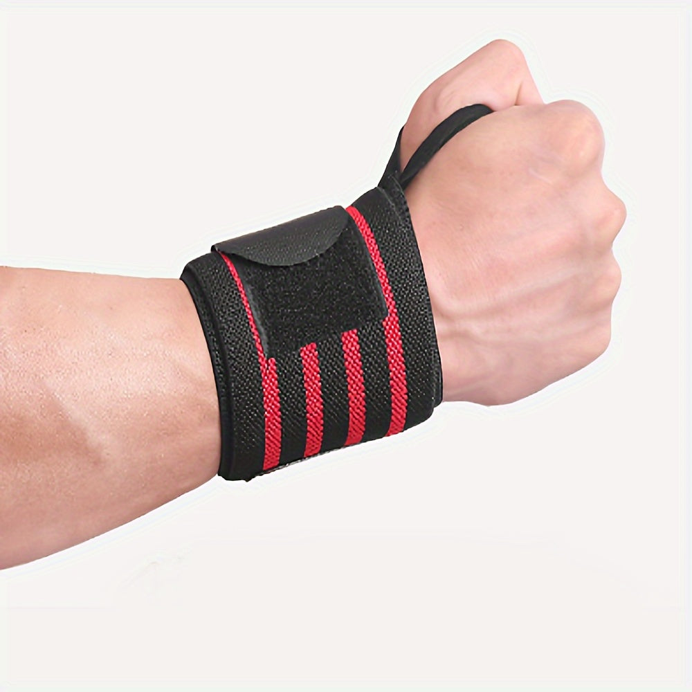 High Density Knitted Stripes Wrist Guard Wrist Wraps For Fitness