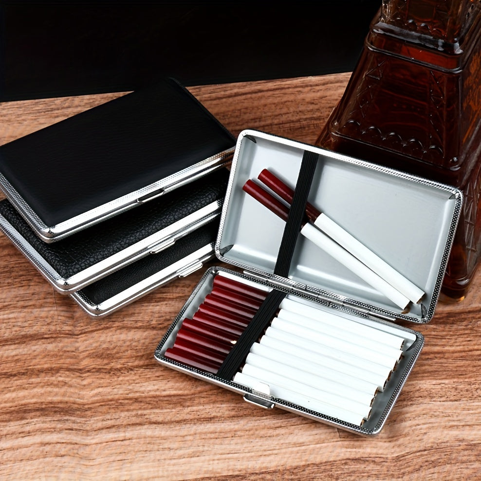 Ultra Thin Double-sided Leather Cigarette Box