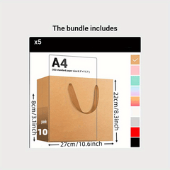 10 Brown Sturdy Shopping Bags Bulk Retail Boutique Wedding Favor