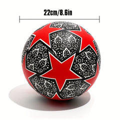Size 5 Soccer Ball Training Competition Pu Leather Football With Needle