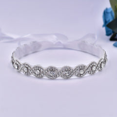 Sparkling Rhinestone Bridal Sash Belt for Brides