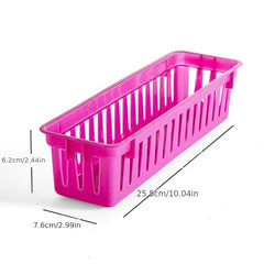 12pcs Rectangular Pencil Organizers in 6 Colors Classroom Storage Baskets