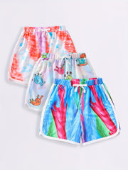 Girls Tie Dyed Casual Sports Shorts Breathable Fit