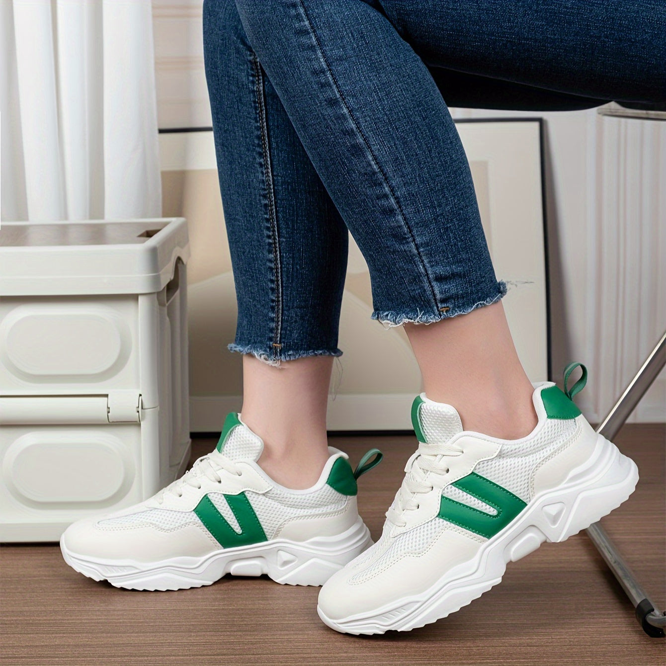 Women's Lightweight Chunky Sneakers Comfortable Breathable Running Shoes