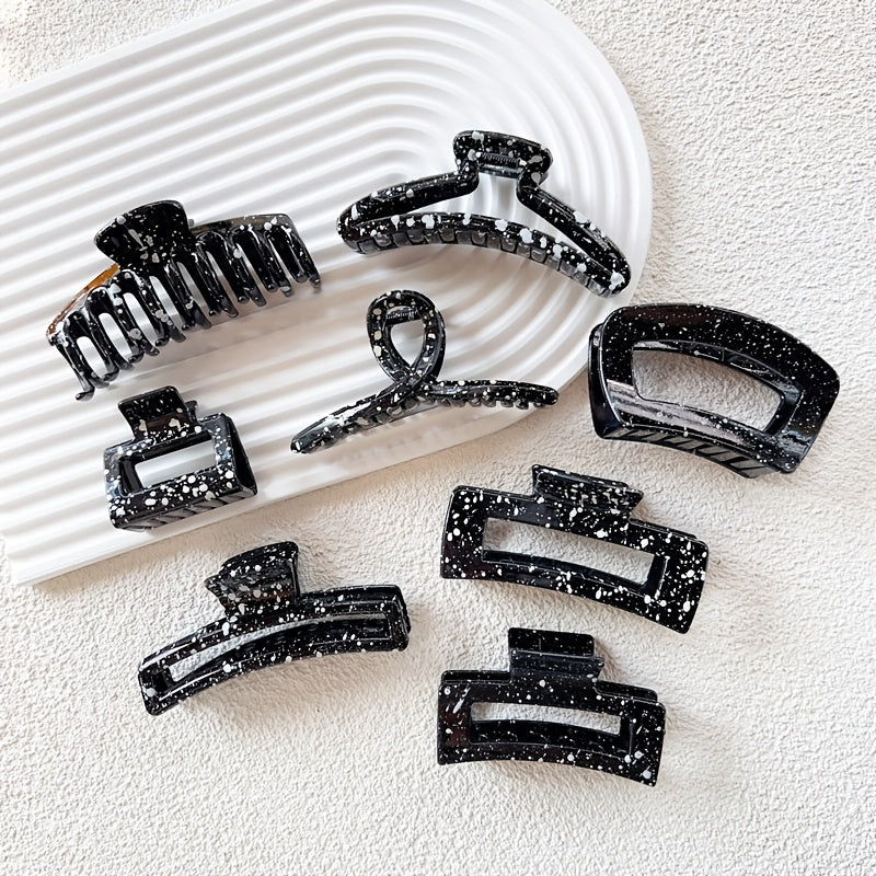 Ink Hair Claw For Girls Strong Grip Jaw Clip For Thick Hair 8pcs