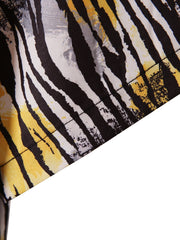 Men's Geometric Striped Short Sleeve Shirt