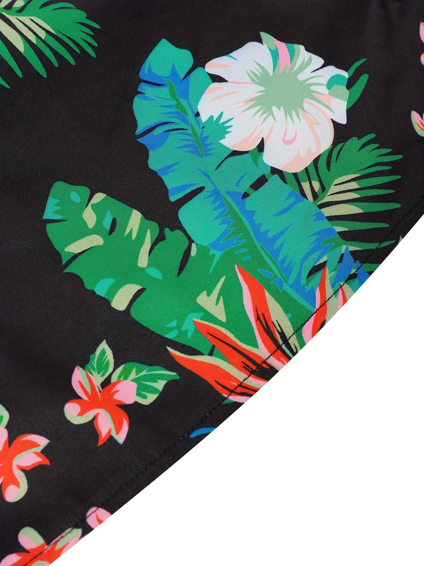 Floral Print Two Piece Set One Shoulder Top & Shorts Outfit