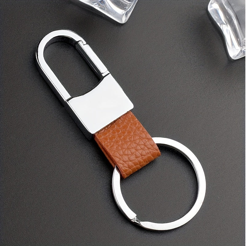2pcs Leather Keychain Creative Gift For Men