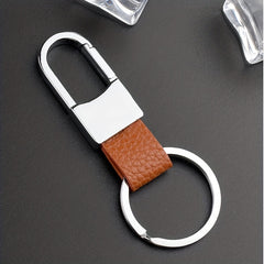 2pcs Leather Keychain Creative Gift For Men