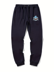 Shark Pattern Stretch Joggers Men's Sweatpants