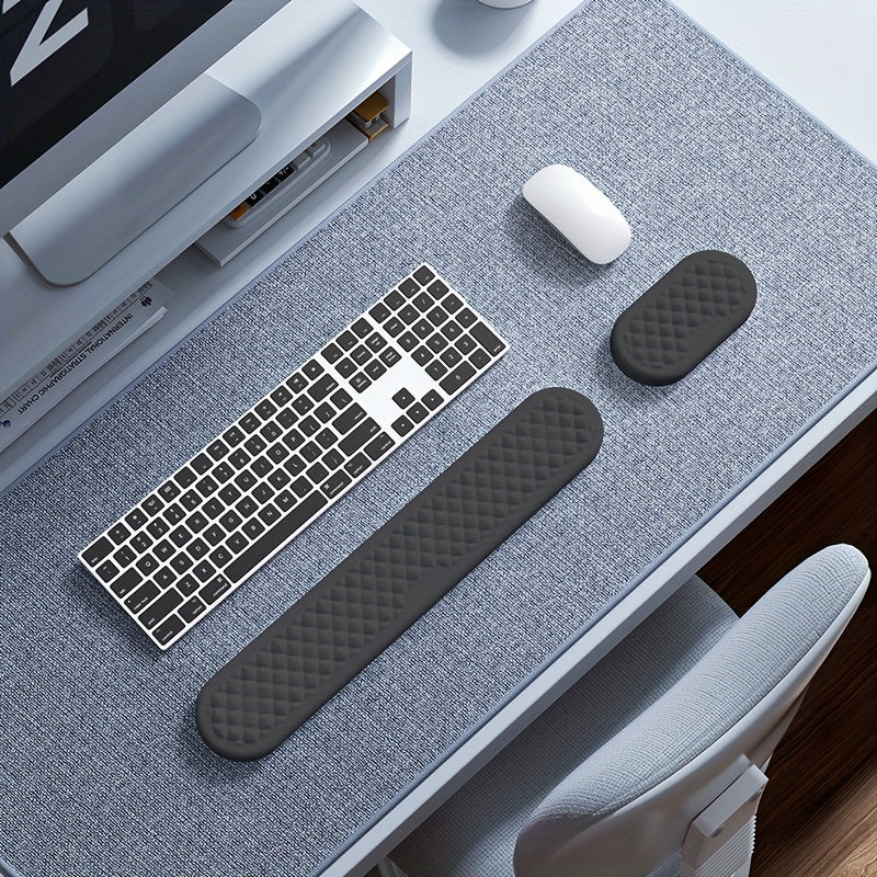 Memory Foam Keyboard Wrist Rest Set for Typing and Relieving Wrist