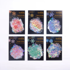 Snowflake Stickers 20 Sheets Matte Glitter Embellishments