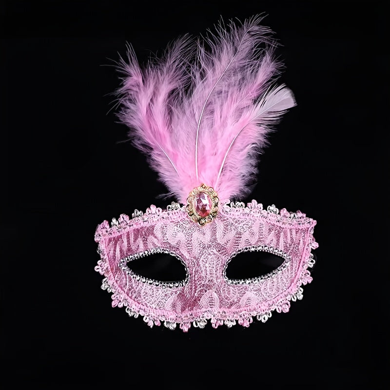 Girls Feather Mask Masquerade Cosplay Dress Up For Party
