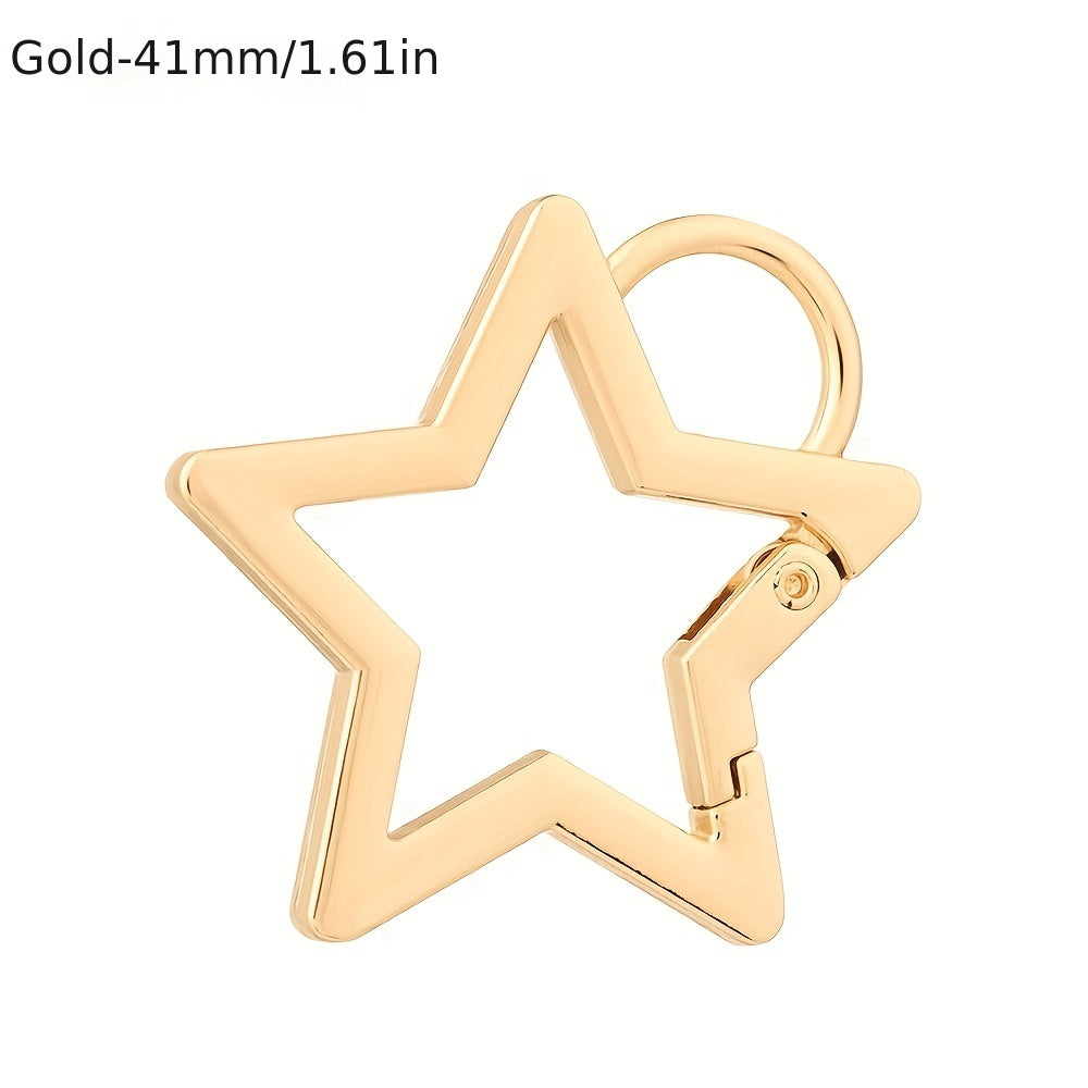 Zinc Alloy Plated Spring Buckle Carabiner Star Snap Hook