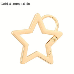 Zinc Alloy Plated Spring Buckle Carabiner Star Snap Hook