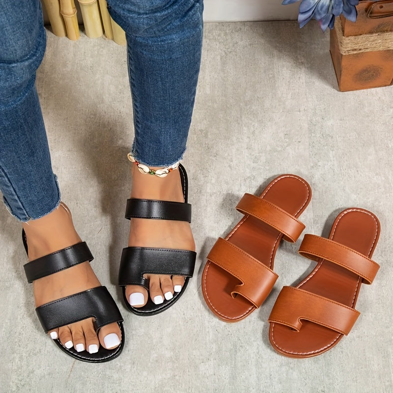 Women's Slide Sandals Open Toe Slip On Casual Summer Shoes
