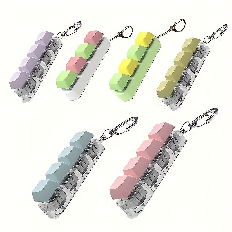 Adult Keyboard Keychain Relaxation Toy Multicolor Novelty Gift for Halloween