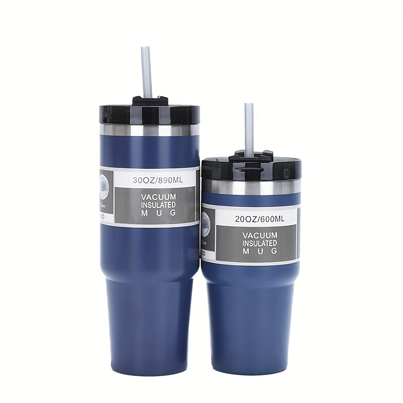 Stainless Steel Vacuum Flask with Straw Insulated Cup
