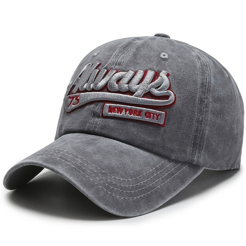 Vintage Washed ALWAYS Embroidered Men's Baseball Cap
