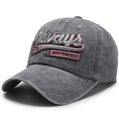 Vintage Washed ALWAYS Embroidered Men's Baseball Cap