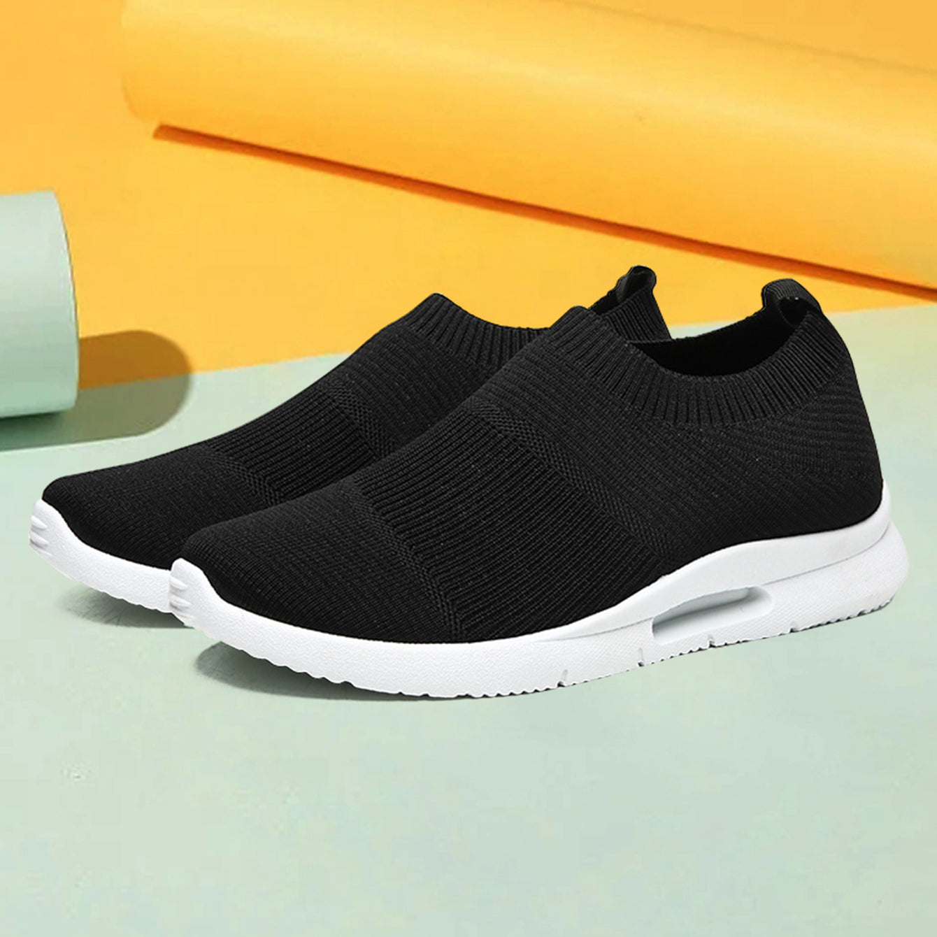 Women's Flying Woven Sneakers Textured Running Shoes