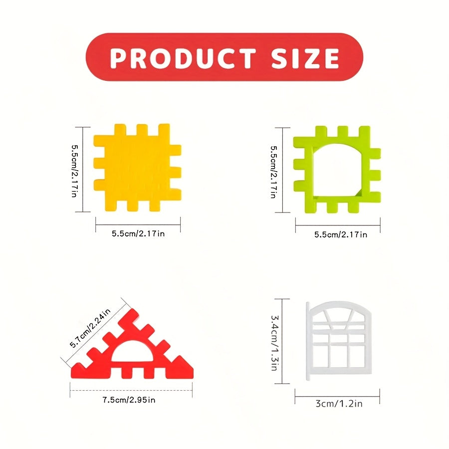 Large Particle House Building Blocks Set