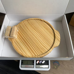 Wooden Sofa Tray with Phone Holder - Non-Slip Armrest Table
