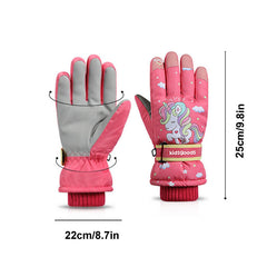 Girls Ski Gloves - Warm, Non Slip, Touch Screen - Outdoor Sports