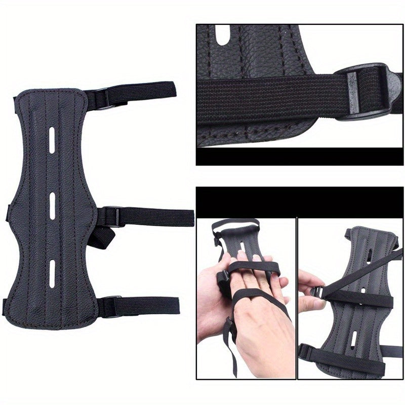 Archery Arm Guard Forearm Protector Adjustable 3 Strap