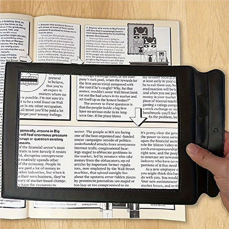 Portable 3X A4 Paper Size Magnifying Glass - Ideal Gift for Parents