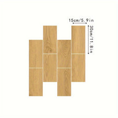 8pcs Self adhesive Floor Stickers Wood Grain Cement Ground