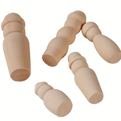 5pcs Wooden Doll Family Set for DIY Projects