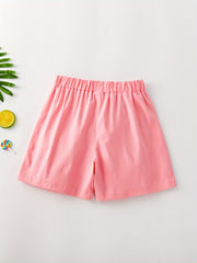 Girls' Casual Shorts Self Tie Elastic Waist Summer Lounge Outwear Shorts