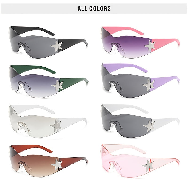 Y2K Punk Hip Hop Star Sunglasses for Women