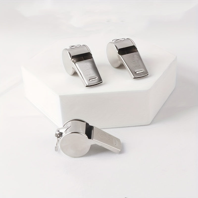 12pcs Metal Whistles With Rope, Survival Outdoor Binding Whistles