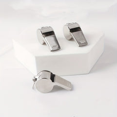 12pcs Metal Whistles With Rope, Survival Outdoor Binding Whistles