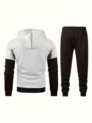 Men's Sports Set Comfy Zip Up Jacket & Active Sweatpants
