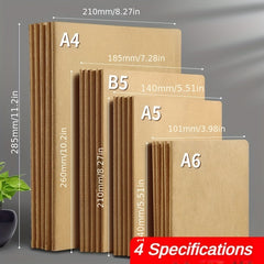 Thick Cowhide Sewing Notebook 38 Pages Student Homework Shorthand Book