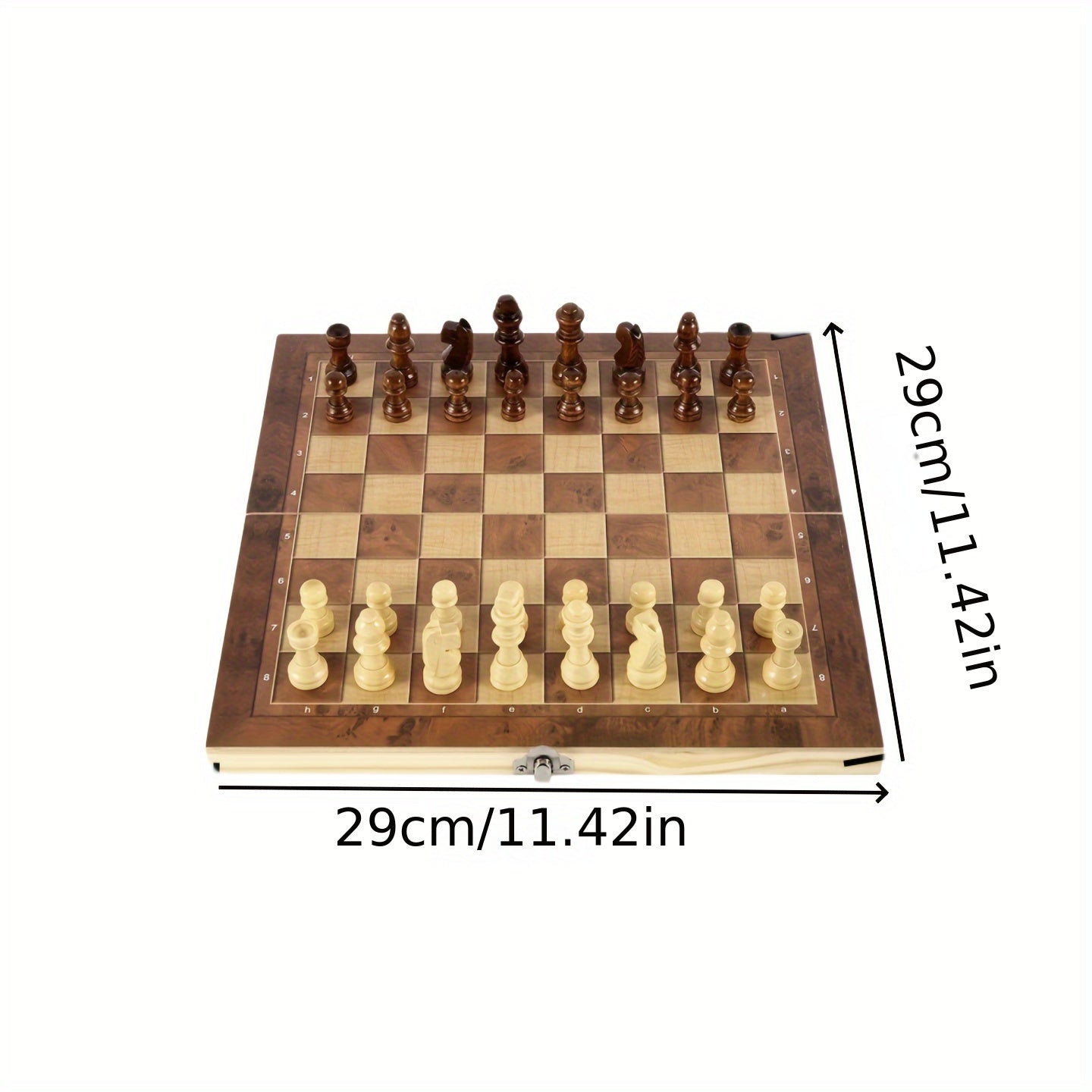 Wooden Checkerboard Puzzle Chess Set